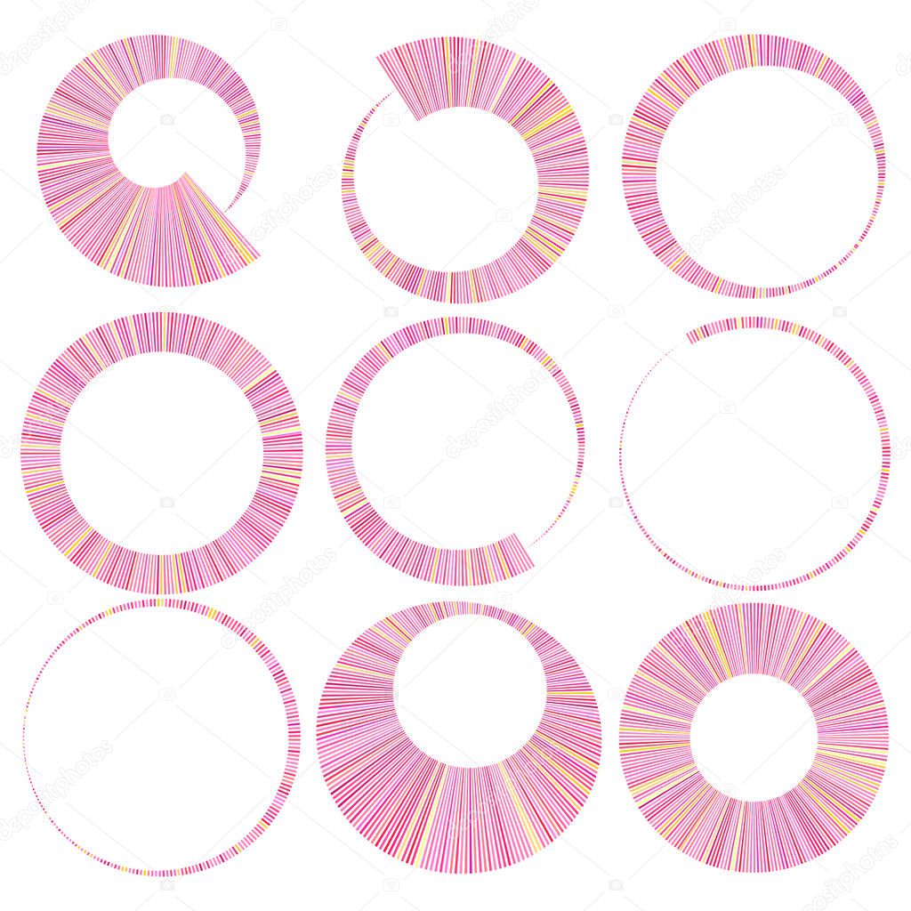 Circular radial lines volute, helix shape design element(s)  Stock illustration, Clip art graphics.