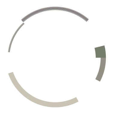 Geometrik HUD, sc-fi GUI, UI dairesel elementler. Geometrik çember vektörü