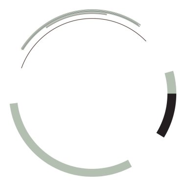 Geometrik HUD, sc-fi GUI, UI dairesel elementler. Geometrik çember vektörü