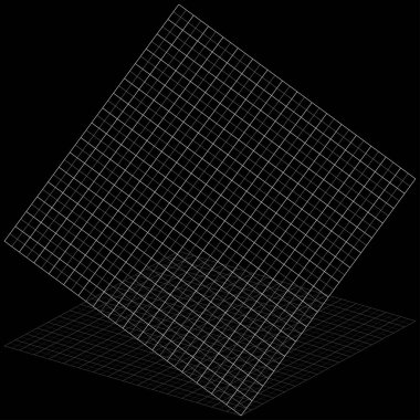 Eğim, eğim, çapraz ızgara, örgü kareler soyut geometrik vektör çizimi. Döndürülmüş, açılı ızgara, kafes, ızgara ögesi