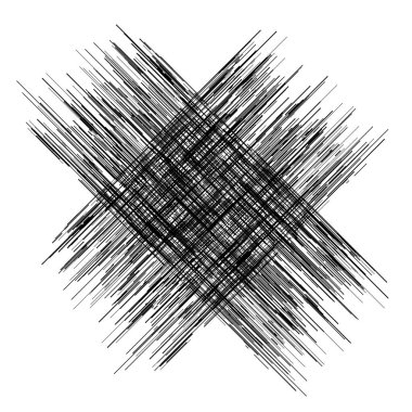 Düzensiz, rastgele çizgiler sert doku. Sıyrık, kabataslak karalama çizgileri. 