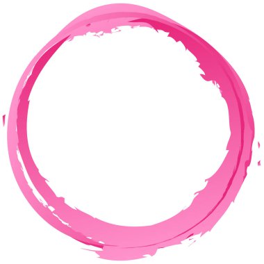 Pembe grungy, grunge boya fırçası, boya çemberi, halka vektör tasarım elementi. Sketchy, doodle circle Stock vektör çizimi, Clip sanat grafikleri.