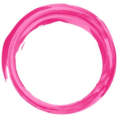 Pembe grungy, grunge boya fırçası, boya çemberi, halka vektör tasarım elementi. Sketchy, doodle circle Stock vektör çizimi, Clip sanat grafikleri.