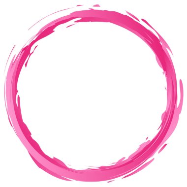 Pembe grungy, grunge boya fırçası, boya çemberi, halka vektör tasarım elementi. Sketchy, doodle circle Stock vektör çizimi, Clip sanat grafikleri.