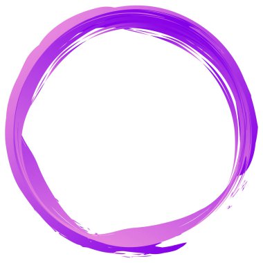 Mor, morumsu, grunge boya fırçası, boya çemberi, halka vektör tasarım elementi. Sketchy, doodle circle Stock vektör çizimi, Clip sanat grafikleri.