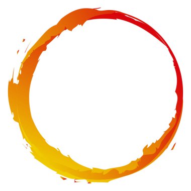 Turuncu, sarı grungy, alev için grunge daire, ateş kavramları. Vektör tasarımı Stock vektör illüstrasyonu, Clip sanat grafikleri.