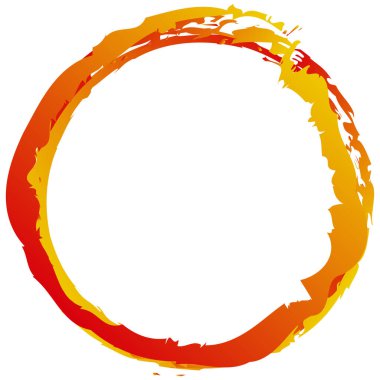 Turuncu, sarı grungy, alev için grunge daire, ateş kavramları. Vektör tasarımı Stock vektör illüstrasyonu, Clip sanat grafikleri.