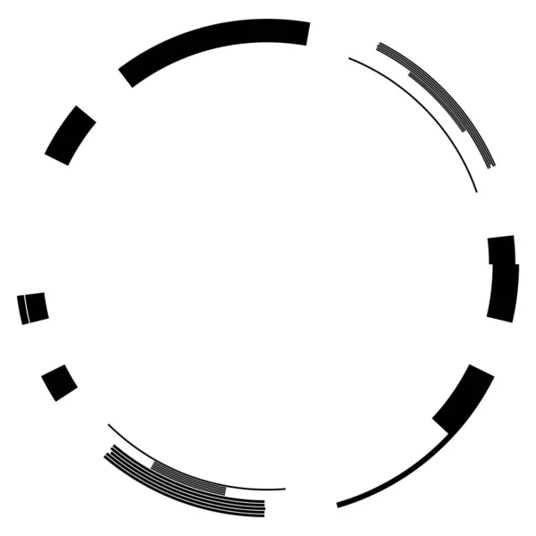 Hud Geometrico Interfaccia Grafica Elementi Circolari Vettore Del Cerchio Geometrico — Vettoriale Stock