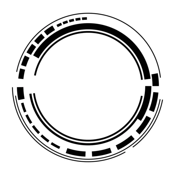 Геометрический Hud Графический Интерфейс Элементы Интерфейса Геометрический Вектор Окружности — стоковый вектор