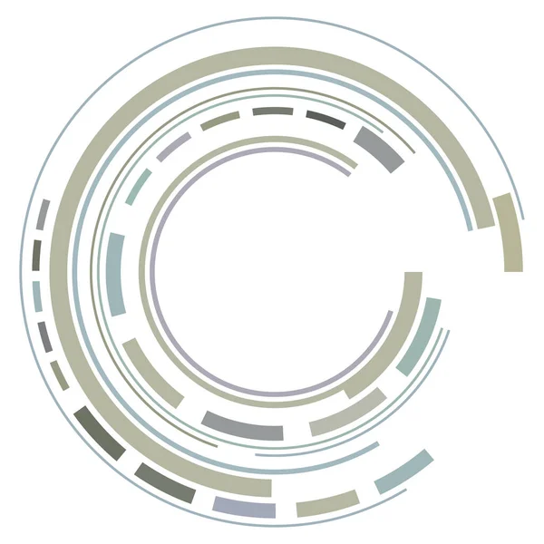 Γεωμετρική Hud Gui Κυκλικά Στοιχεία Διάνυσμα Γεωμετρικού Κύκλου — Διανυσματικό Αρχείο