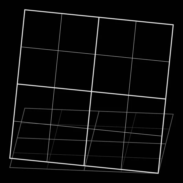 Kantel Scheef Diagonaal Raster Mazen Vierkanten Abstracte Geometrische Vector Illustratie — Stockvector