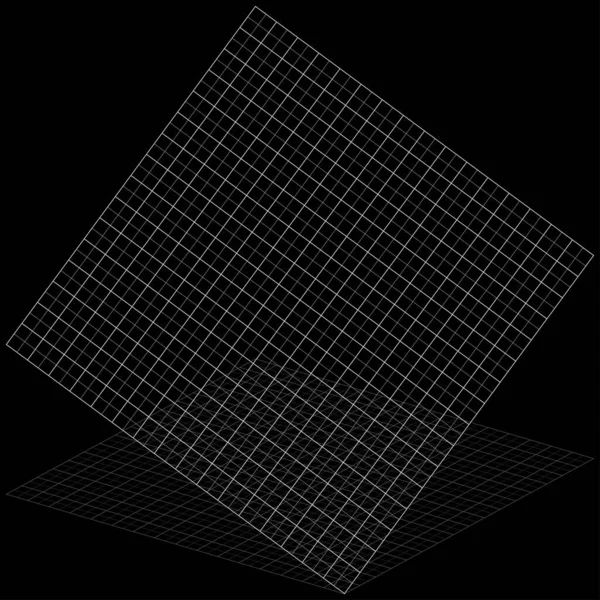 Kantel Scheef Diagonaal Raster Mazen Vierkanten Abstracte Geometrische Vector Illustratie — Stockvector