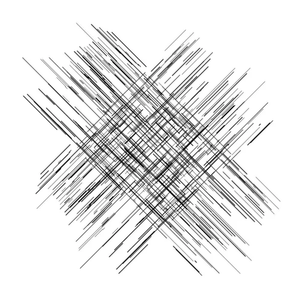 Lignes Irrégulières Aléatoires Texture Dure Abrasion Croquis Lignes Griffonnage Croquantes — Image vectorielle