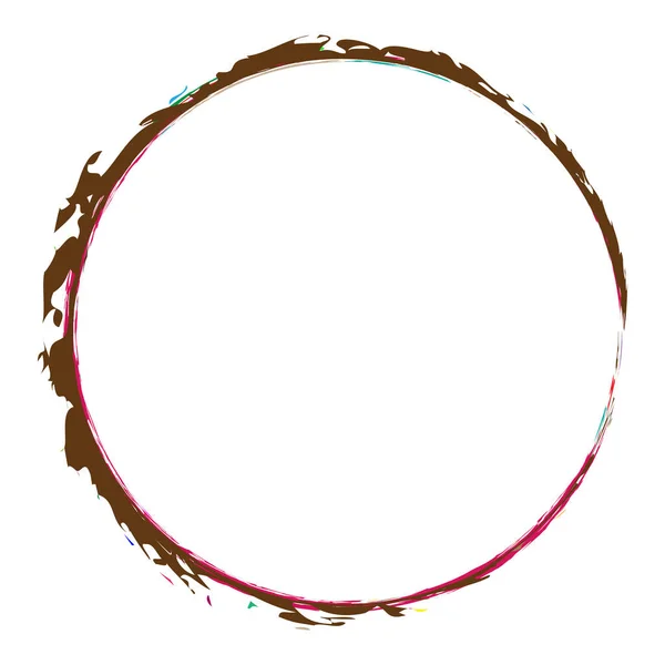 Brosse Grungy Cercle Coup Pinceau Jiddd — Image vectorielle