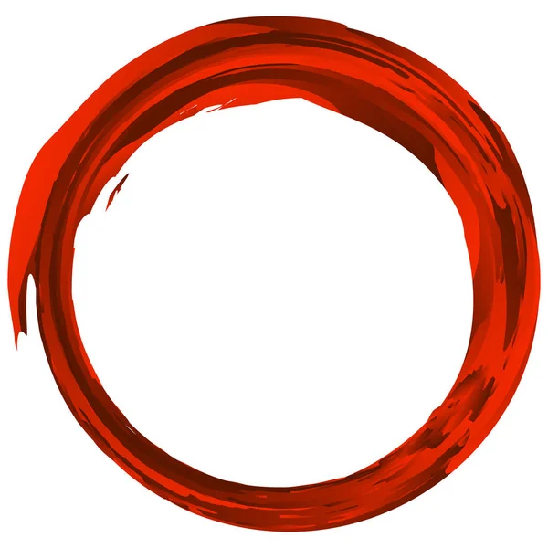 Красный Гранж Гранж Текстурированный Элемент Дизайна Круга — стоковый вектор