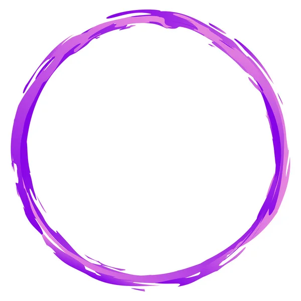 Фиолетовая Фиолетовая Граненая Кисть Краска Круга Элемент Дизайна Вектора Колец — стоковый вектор