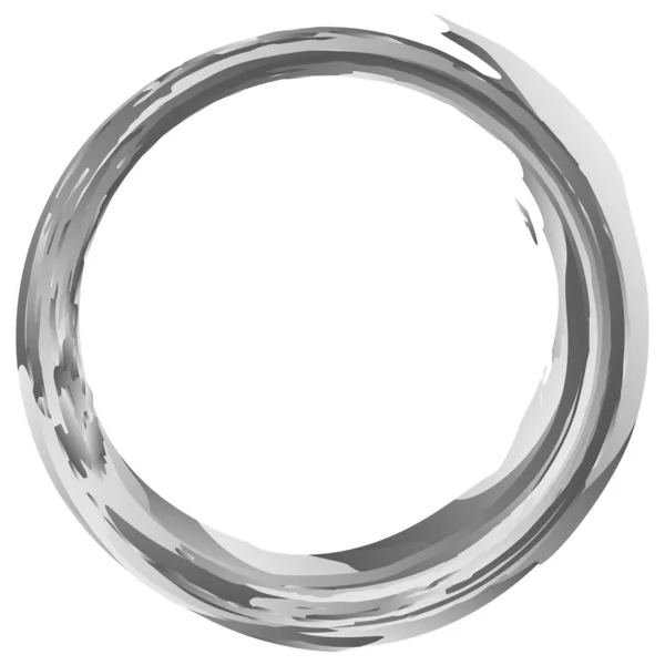 Grungy Gris Polvo Grunge Humo Círculos Humo Anillos Textured Circular — Vector de stock