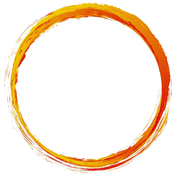 Оранжевый Желтый Зеленый Кружок Пламени Горения Огня Векторный Дизайн Векторная — стоковый вектор