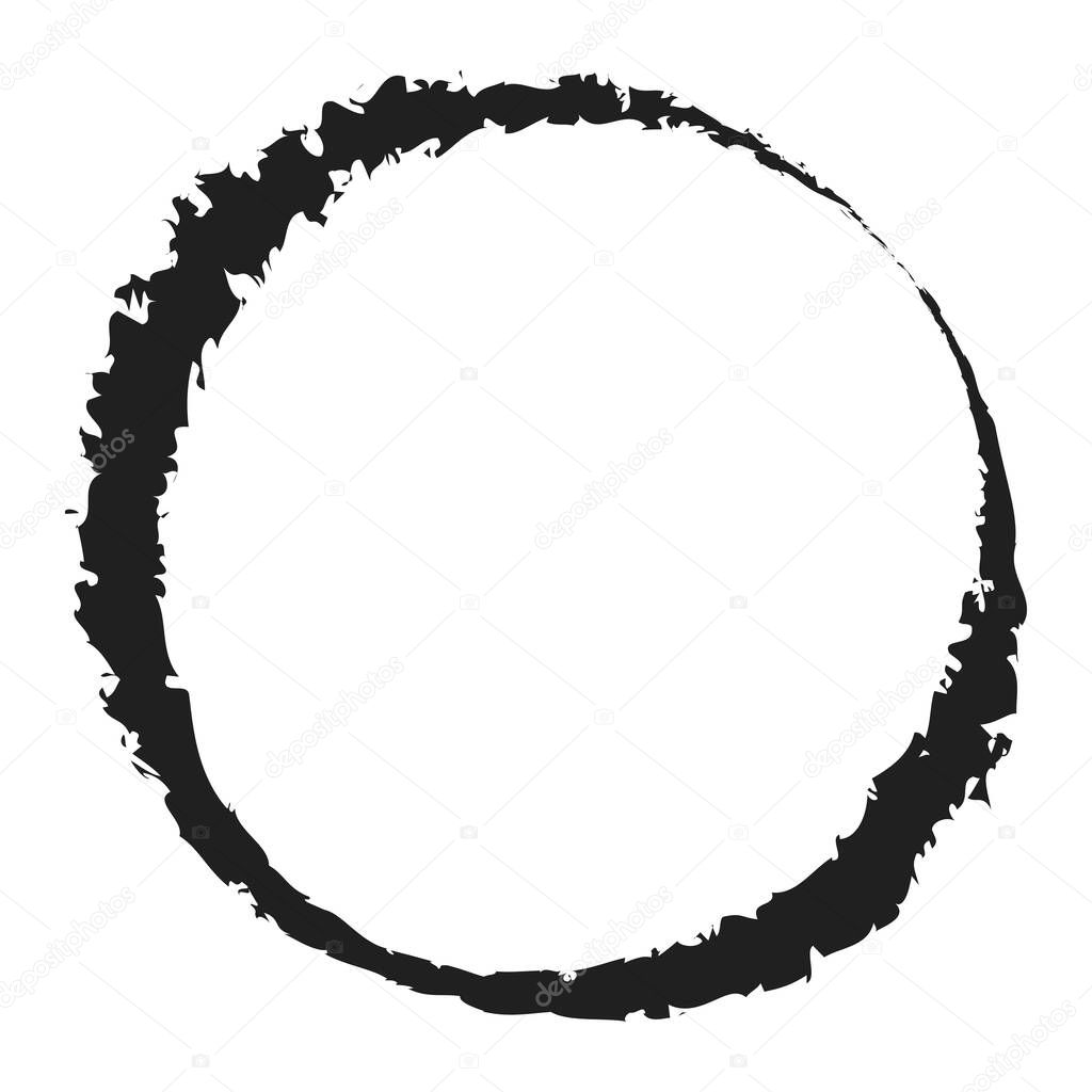 Grungy circle blob, blotch vector