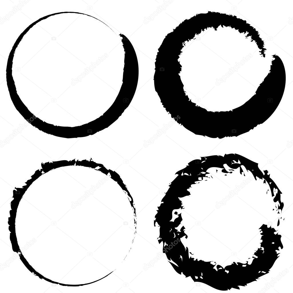 Grungy circle blob, blotch vector