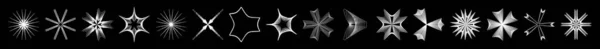 Mandala Geométrico Radial Conjunto Motivos Circulares — Archivo Imágenes Vectoriales