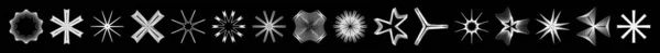 幾何学的な曼荼羅 放射状 円形のモチーフセット — ストックベクタ