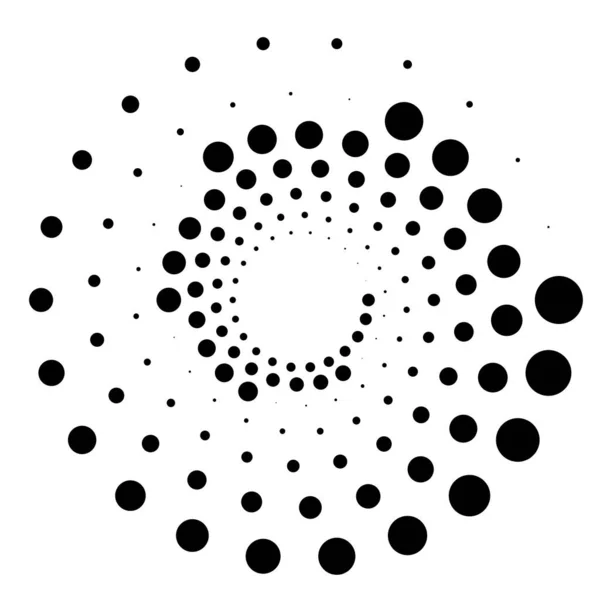 Περιστέρια Διακεκομμένη Κυκλική Σπείρα Στριφογυρίστε Στριφογυρίστε Κύκλους Συρραφή Σχεδιασμός Pointilist — Διανυσματικό Αρχείο