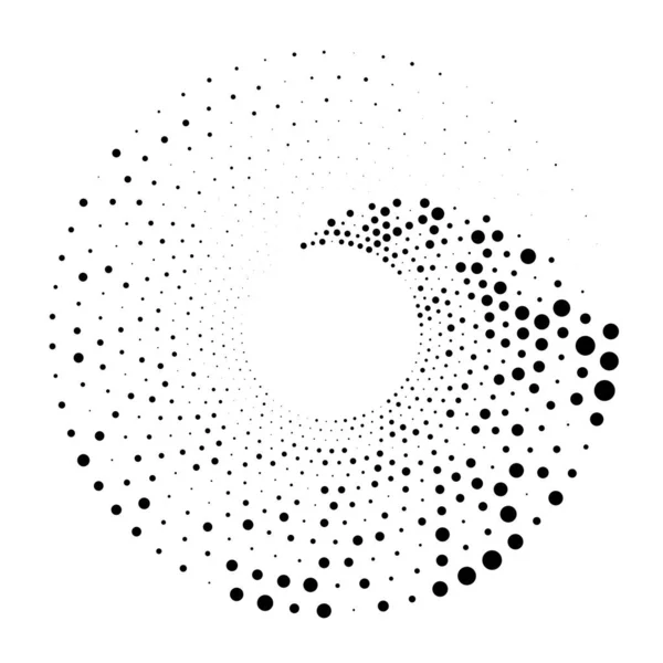 도트는 둥그스럼 나선형입니다 스티프링 포인트 리스트 디자인 일러스트 — 스톡 벡터
