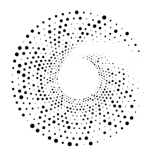 点点滴滴的圆形螺旋线旋转 旋转的圆圈 一针一针的设计斑点 斑纹矢量图解 — 图库矢量图片