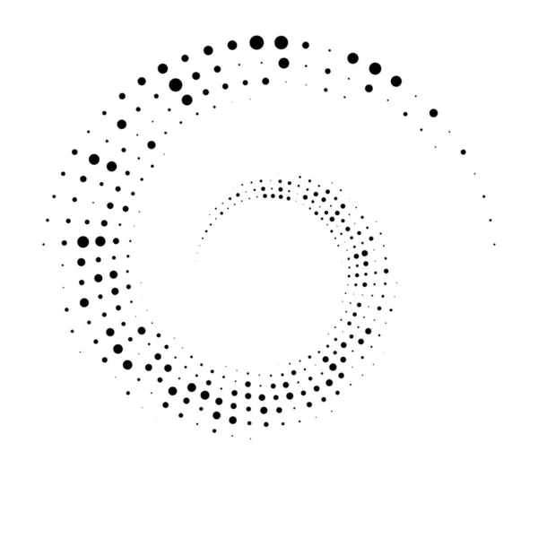 Περιστέρια Διακεκομμένη Κυκλική Σπείρα Στριφογυρίστε Στριφογυρίστε Κύκλους Συρραφή Σχεδιασμός Pointilist — Διανυσματικό Αρχείο