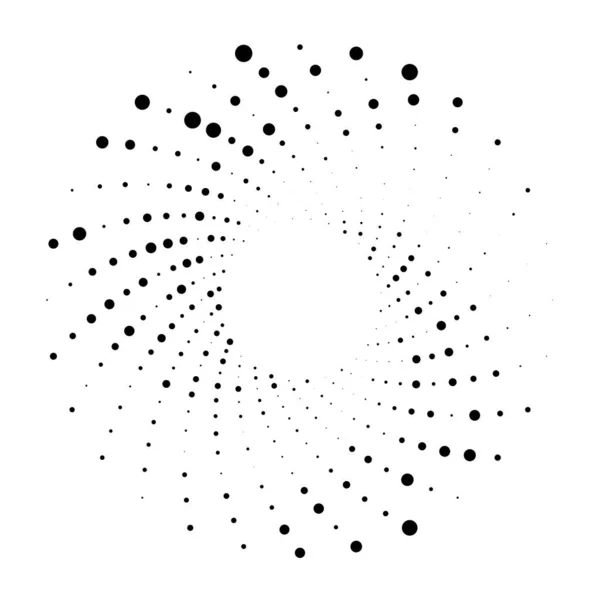 도트는 둥그스럼 나선형입니다 스티프링 포인트 리스트 디자인 일러스트 — 스톡 벡터