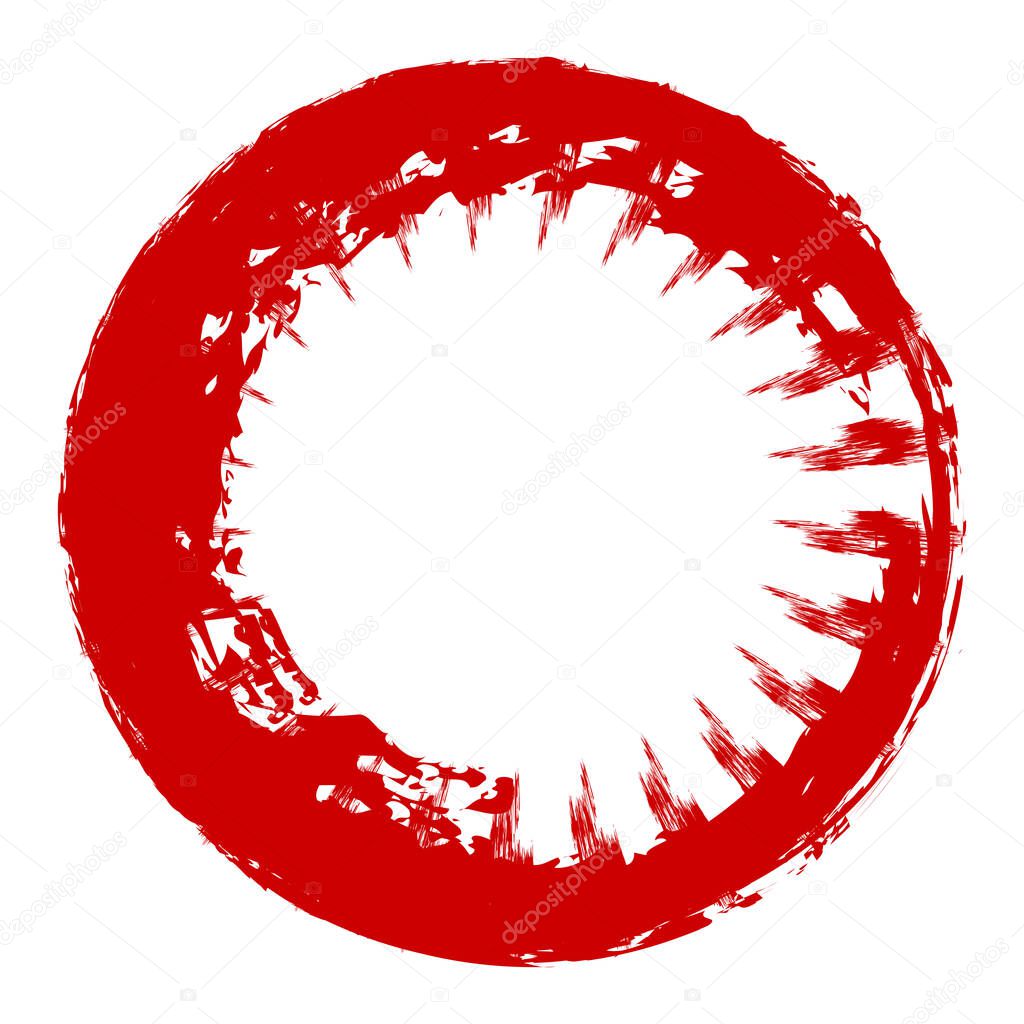 Grungy circle blob, blotch vector