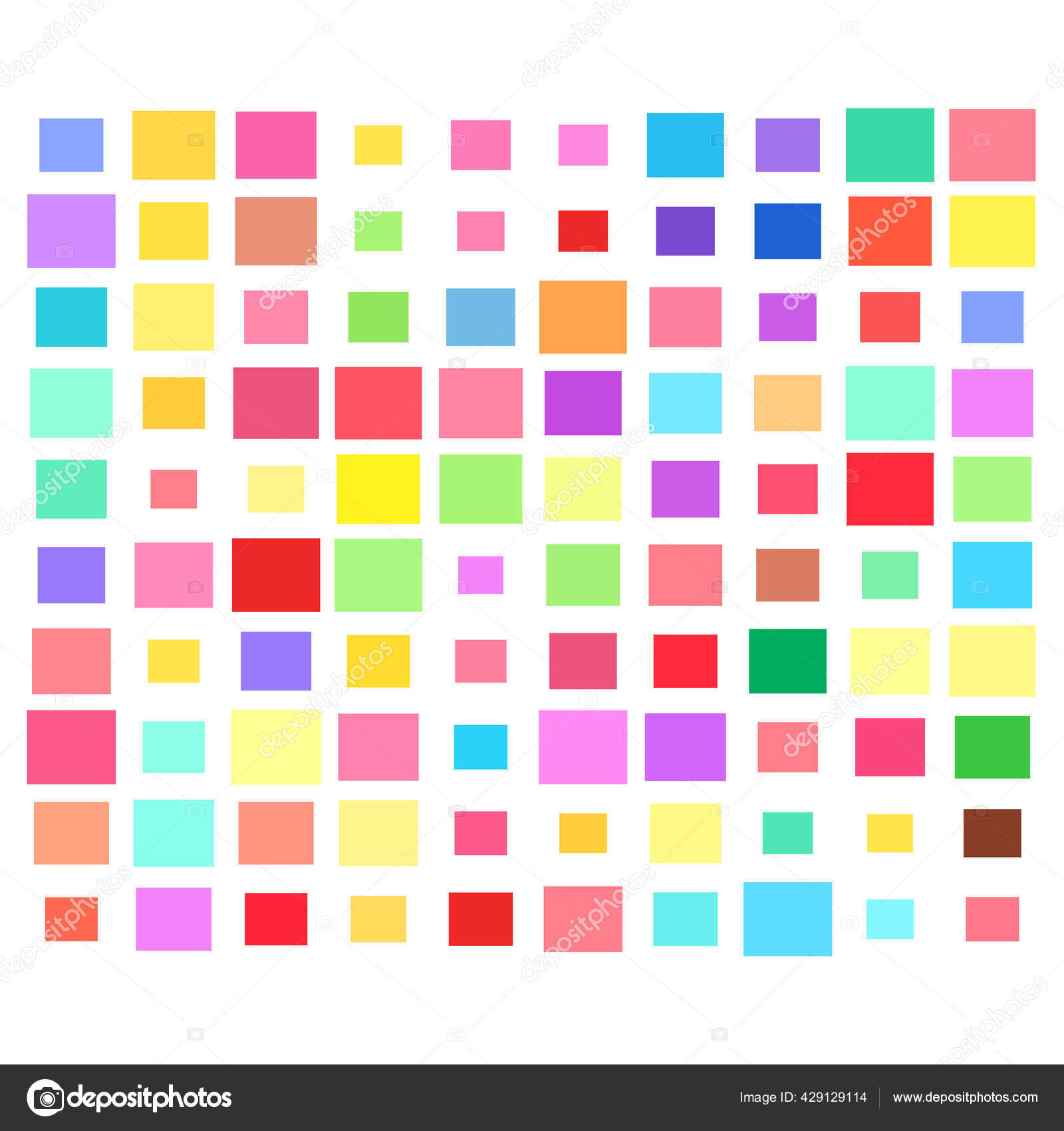 Tessellation Mosaic Colorful Light Colored Squares Rectangles Pattern