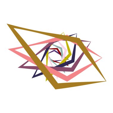 Spiral, girdap, dönme elementi ayarlandı. Soyut vektör