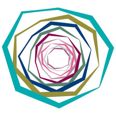 Spiral, girdap, dönme elementi ayarlandı. Soyut vektör