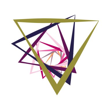 Spiral, girdap, dönme elementi ayarlandı. Soyut vektör