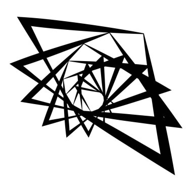 Spiral, girdap, dönme elementi ayarlandı. Soyut vektör