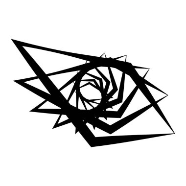 Spiral, girdap, dönme elementi ayarlandı. Soyut vektör