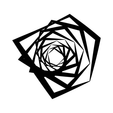 Spiral, girdap, dönme elementi ayarlandı. Soyut vektör