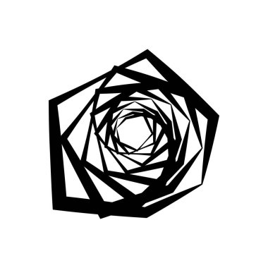 Spiral, girdap, dönme elementi ayarlandı. Soyut vektör