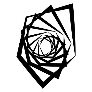 Spiral, girdap, dönme elementi ayarlandı. Soyut vektör