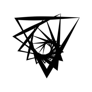 Spiral, girdap, dönme elementi ayarlandı. Soyut vektör