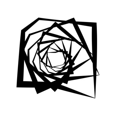 Spiral, girdap, dönme elementi ayarlandı. Soyut vektör