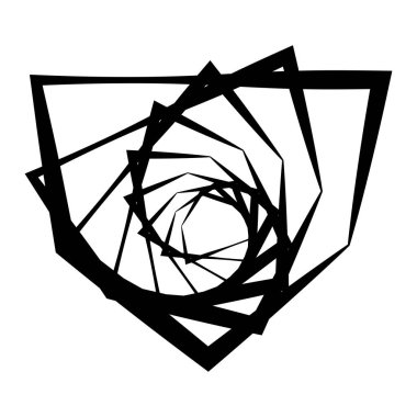 Spiral, girdap, dönme elementi ayarlandı. Soyut vektör