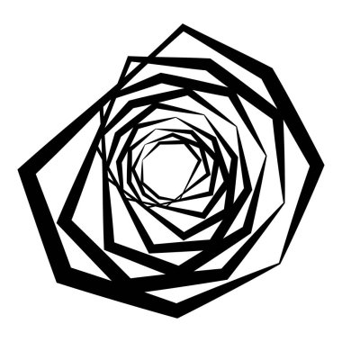 Spiral, girdap, dönme elementi ayarlandı. Soyut vektör