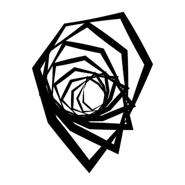 Spiral, girdap, dönme elementi ayarlandı. Soyut vektör