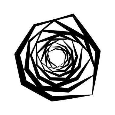 Spiral, girdap, dönme elementi ayarlandı. Soyut vektör