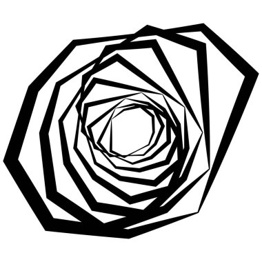 Spiral, girdap, dönme elementi ayarlandı. Soyut vektör