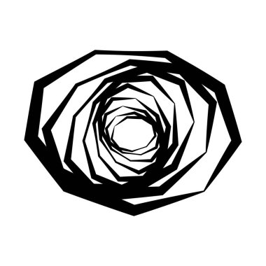 Spiral, girdap, dönme elementi ayarlandı. Soyut vektör