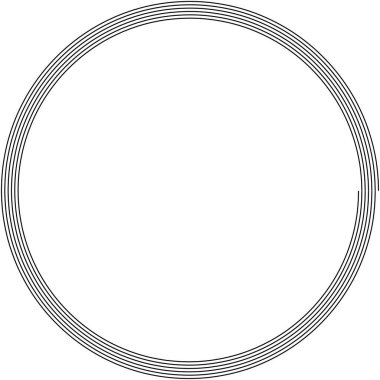 Arşimet - Aritmetik soyut spiral, girdap, girdap beyaza ayarlı. Volt, sarmal, koklear şekil (ler) stok vektör illüstrasyonu, Clip sanat grafikleri.